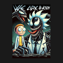 Свитшот хлопковый мужской Morty and Rick - meme we are Venom, цвет: черный — фото 2