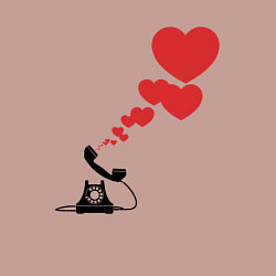 Свитшот хлопковый мужской Телефон с сердечками, цвет: пыльно-розовый — фото 2