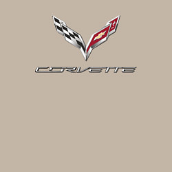 Свитшот хлопковый мужской Chevrolet Corvette - racing team, цвет: миндальный — фото 2