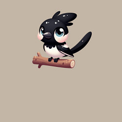 Свитшот хлопковый мужской Милая сорока на ветке, цвет: миндальный — фото 2