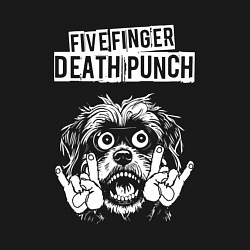 Свитшот хлопковый мужской Five Finger Death Punch rock dog, цвет: черный — фото 2