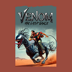 Свитшот хлопковый мужской Venom the last dance - Eddie rides on a symbiote h, цвет: кирпичный — фото 2