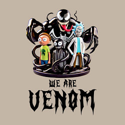 Свитшот хлопковый мужской Morty and Rick - we are Venom meme, цвет: миндальный — фото 2