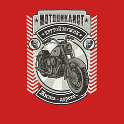 Свитшот хлопковый мужской Мотоцикл монохромный: Мотоциклист, цвет: красный — фото 2
