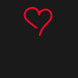 Свитшот хлопковый мужской Красное сердце и ничего больше, цвет: черный — фото 2