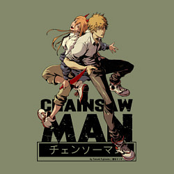 Свитшот хлопковый мужской Denji and Power, цвет: авокадо — фото 2