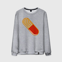 Свитшот хлопковый мужской Таблетка, цвет: меланж