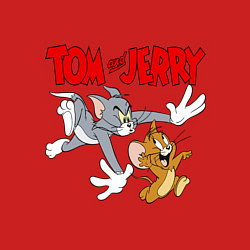 Свитшот хлопковый мужской Том и Джерри - погоня, цвет: красный — фото 2