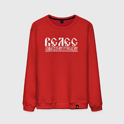 Свитшот хлопковый мужской Велес - слава богам и предкам, цвет: красный