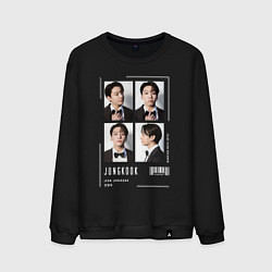 Свитшот хлопковый мужской Jungkook bts 4cut, цвет: черный