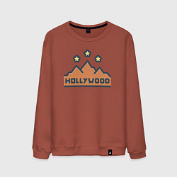 Свитшот хлопковый мужской Hollywood stars, цвет: кирпичный