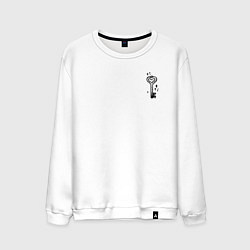 Свитшот хлопковый мужской Ключик от сердца, цвет: белый