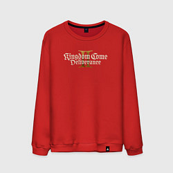 Свитшот хлопковый мужской Kingdom Come Deliverance 2 logo, цвет: красный