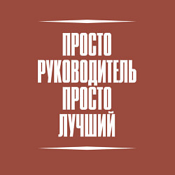 Свитшот хлопковый мужской Просто руководитель просто лучший, цвет: кирпичный — фото 2