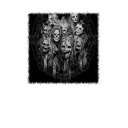 Свитшот хлопковый мужской Слипкнот группа, цвет: белый — фото 2