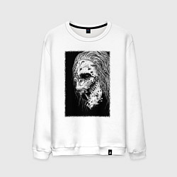 Свитшот хлопковый мужской Слипкнот кори тейлор, цвет: белый