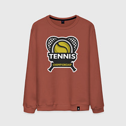 Свитшот хлопковый мужской Tennis championship, цвет: кирпичный