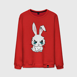 Свитшот хлопковый мужской Кролик злится, цвет: красный