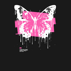 Свитшот хлопковый мужской Emo butterfly with splashes of paint, цвет: черный — фото 2