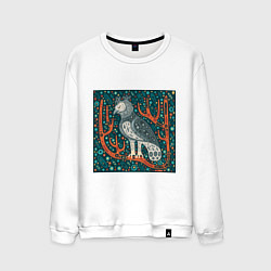 Свитшот хлопковый мужской Гарпия, цвет: белый