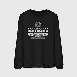 Свитшот хлопковый мужской USCSS The Nostromo серый, цвет: черный