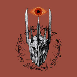 Свитшот хлопковый мужской Око Саурона и руны Властелин колец, цвет: кирпичный — фото 2