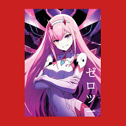 Свитшот хлопковый мужской Zero two Darling in the Franxx - ai art, цвет: красный — фото 2