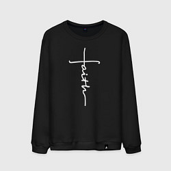 Свитшот хлопковый мужской Faith, цвет: черный