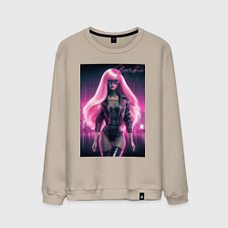 Свитшот хлопковый мужской Sexy Barbie - ai art, цвет: миндальный