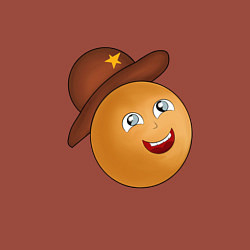 Свитшот хлопковый мужской Колобок в шляпе, цвет: кирпичный — фото 2