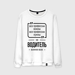 Мужской свитшот Водитель важнее всех