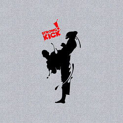 Свитшот хлопковый мужской Кикбоксинг атака, цвет: меланж — фото 2