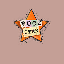 Свитшот хлопковый мужской Оранжевая рок звезда, цвет: пыльно-розовый — фото 2