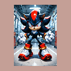 Свитшот хлопковый мужской Ежик Шедоу в коридоре, цвет: пыльно-розовый — фото 2