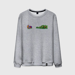 Свитшот хлопковый мужской Duck and Dragon, цвет: меланж