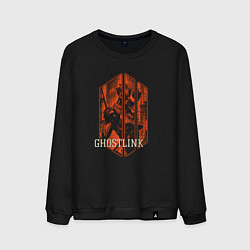 Свитшот хлопковый мужской Цифровой киборг, цвет: черный