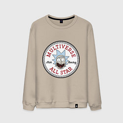 Свитшот хлопковый мужской Нашивка с Риком Санчесом, цвет: миндальный