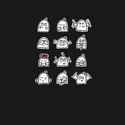 Свитшот хлопковый мужской Привидения, цвет: черный — фото 2