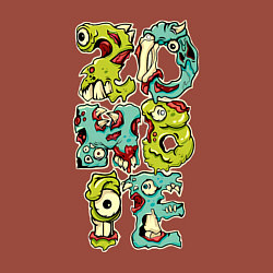 Свитшот хлопковый мужской Зомби, цвет: кирпичный — фото 2