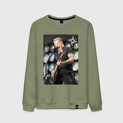 Свитшот хлопковый мужской James Alan Hatfield - Metallica, цвет: авокадо