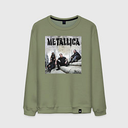Свитшот хлопковый мужской Metallica - cool guys, цвет: авокадо