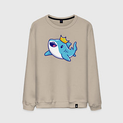 Свитшот хлопковый мужской Королевская акула, цвет: миндальный
