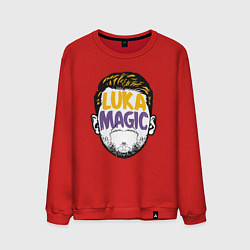 Свитшот хлопковый мужской Luka magic face, цвет: красный