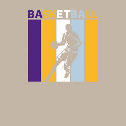 Свитшот хлопковый мужской Play basketball, цвет: миндальный — фото 2