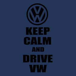 Свитшот хлопковый мужской Keep Calm & Drive VW, цвет: тёмно-синий — фото 2