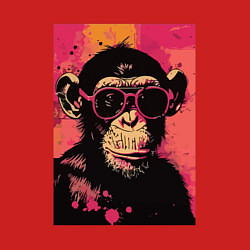 Свитшот хлопковый мужской Крутая обезьянка, цвет: красный — фото 2