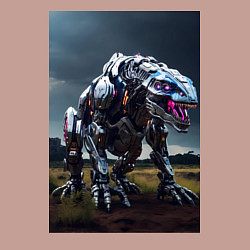 Свитшот хлопковый мужской Робот в стиле Horizon, цвет: пыльно-розовый — фото 2