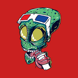 Свитшот хлопковый мужской Пришелец в кино, цвет: красный — фото 2