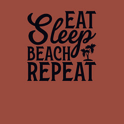 Свитшот хлопковый мужской Еда сон пляж, цвет: кирпичный — фото 2