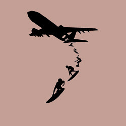 Свитшот хлопковый мужской Surfer plane, цвет: пыльно-розовый — фото 2
